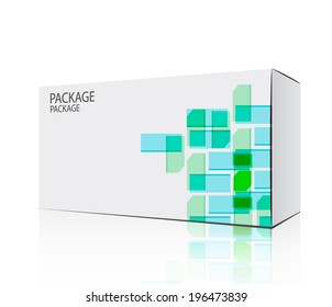 Package white box design 2, vector illustration