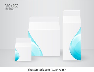 Package white box design 2, vector illustration