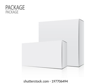 Package white box design 2, vector illustration
