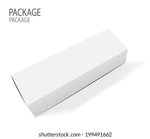 Package white box design 2, vector illustration