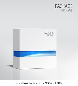 Package white box design 2, vector illustration