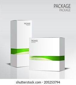 Package white box design 2, vector illustration