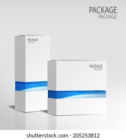 Package white box design 2, vector illustration