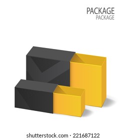 Package white box design 2, vector illustration