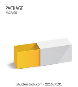 Package white box design 2, vector illustration