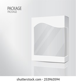 Package white box design 2, vector illustration