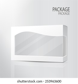 Package white box design 2, vector illustration