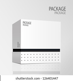 Package white box design 3, vector illustration