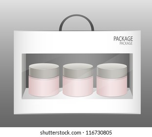 Package white box design 4, vector illustration