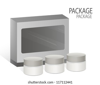 Package white box design 8, vector illustration