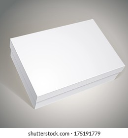 Package white box design, template for your package design, put your image over the box in multiply mode, vector illustration eps 8.