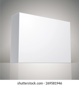 Package white box design, template for your package design, put your image over the box in multiply mode, vector illustration eps 8.