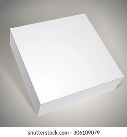 Package white box design, template for your package design, put your image over the box in multiply mode, vector illustration eps 8.