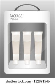 Package white box  design, vector illustration