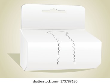 Package white box design, vector illustration