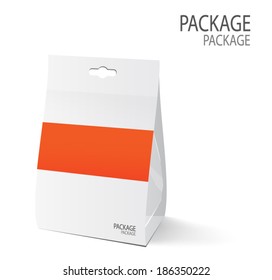 Package white box design, vector illustration
