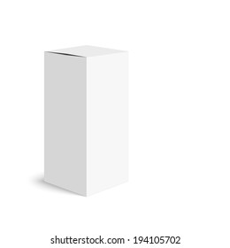 Package white box on a white background. vector