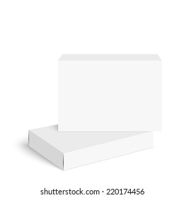 Package white box on a white background. vector