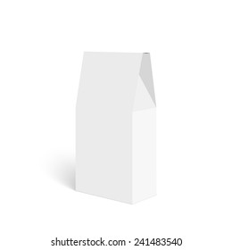 Package white box on a white background. vector. Realistic 3d blank 