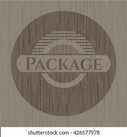 Empaquetar emblema de madera