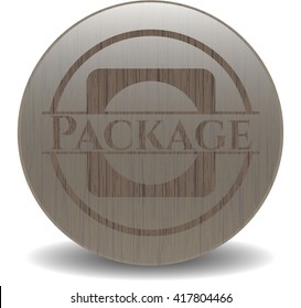 Package wood emblem. Retro