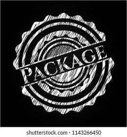 Package written on a chalkboard