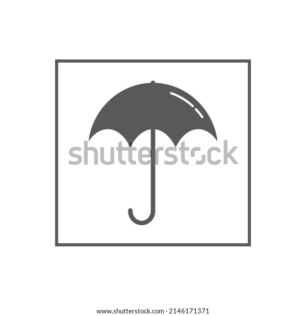 Packaged Box Precaution Sign Keep Dry Stock Vector (Royalty Free ...