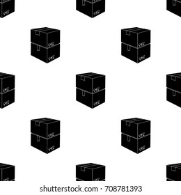 Packaged boxes with goods. Logistics delivery single icon in black style isometric vector symbol stock illustration web.