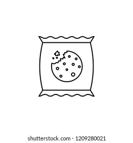 Packaged cookies linear icon