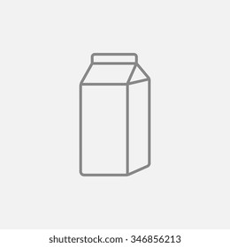 Packaged dairy product line icon for web, mobile and infographics. Vector dark grey icon isolated on light grey background.