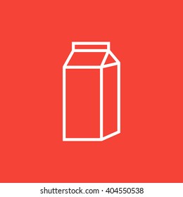 Packaged dairy product line icon.