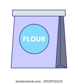 Packaged Flour Illustration perfect to complement a cooking theme design