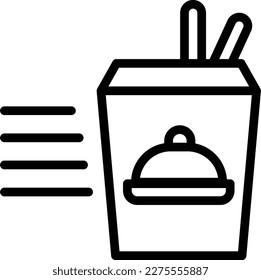 Packaged food ready to be shipped Line Icon
