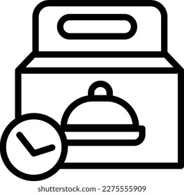 Packaged food ready to be shipped Line Icon