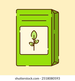 Verpackte Matcha Tee Illustration Flat Color