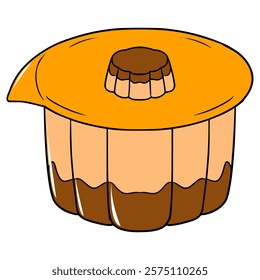 packaged pudding illustration hand drawn isolated vector