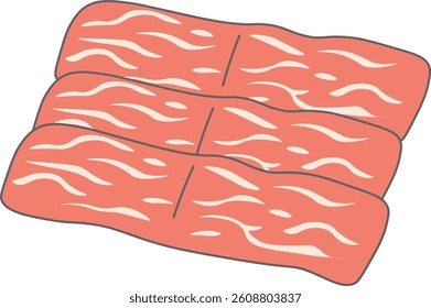 Packaged Sliced Beef (Illustration) aset