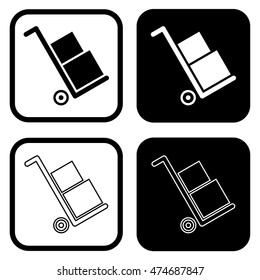 Packages carrying icon . Vector illustration