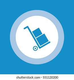Packages carrying icon . Vector illustration