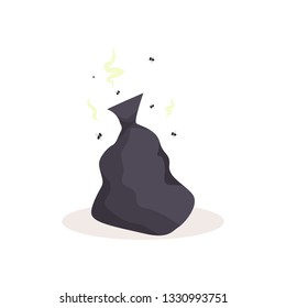Packages with garbage vector illustration of big black  bags  Packs full of rubbish, packets and litter  Vector illustrartion EPS10