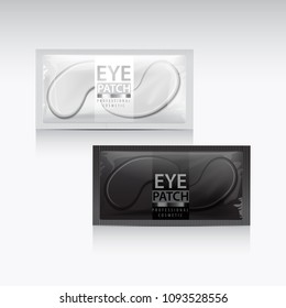 Packages Of Hydrating Under Eye Gel Patches. Vector Illustration Of Realistic Eye Gel Patches For Your Design