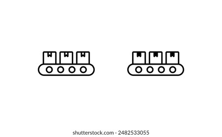Paquetes de diseño de icono con fondo blanco ilustración de stock