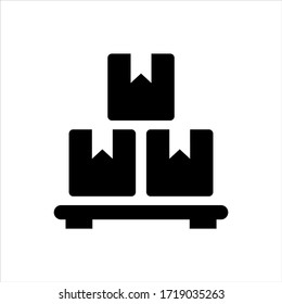 Paket-Symbol auf weißem Hintergrund