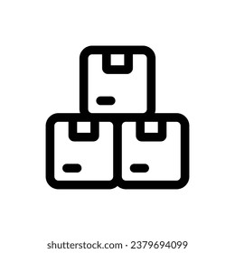 Packages icon in trendy outline style isolated on white background. Packages silhouette symbol for your website design, logo, app, UI. Vector illustration, EPS10.