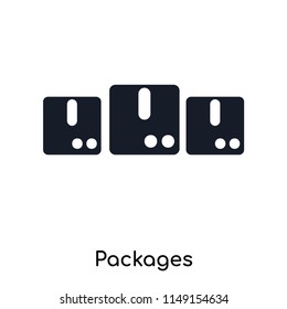 Packages icon vector isolated on white background for your web and mobile app design, Packages logo concept