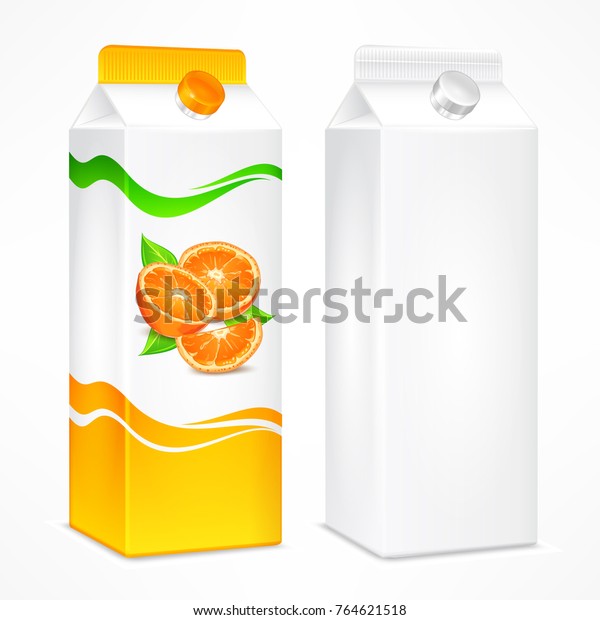 Download Packages Juice Cardboard Pack Orange Juice Stock Vector Royalty Free 764621518 Yellowimages Mockups