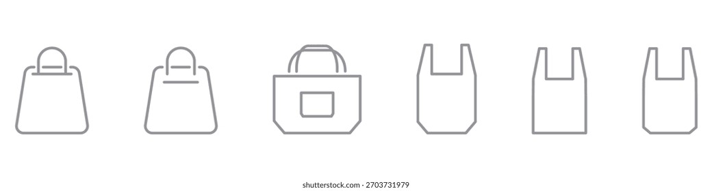 Paquetes de iconos de línea con trazo editable, aislados sobre fondo transparente. Símbolos mínimos de compras y entrega para el envío, la logística y el diseño de comercio electrónico.