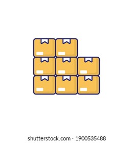 Packages vector icon style illustration. EPS file 10