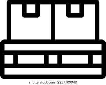 paquetes Ilustración vectorial en un fondo transparente. Símbolos de calidad superior. Iconos vectoriales de línea delgada para el diseño de conceptos y gráficos. 
