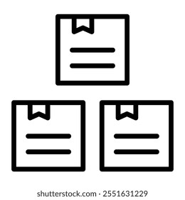Packages Vector Line Icon Design